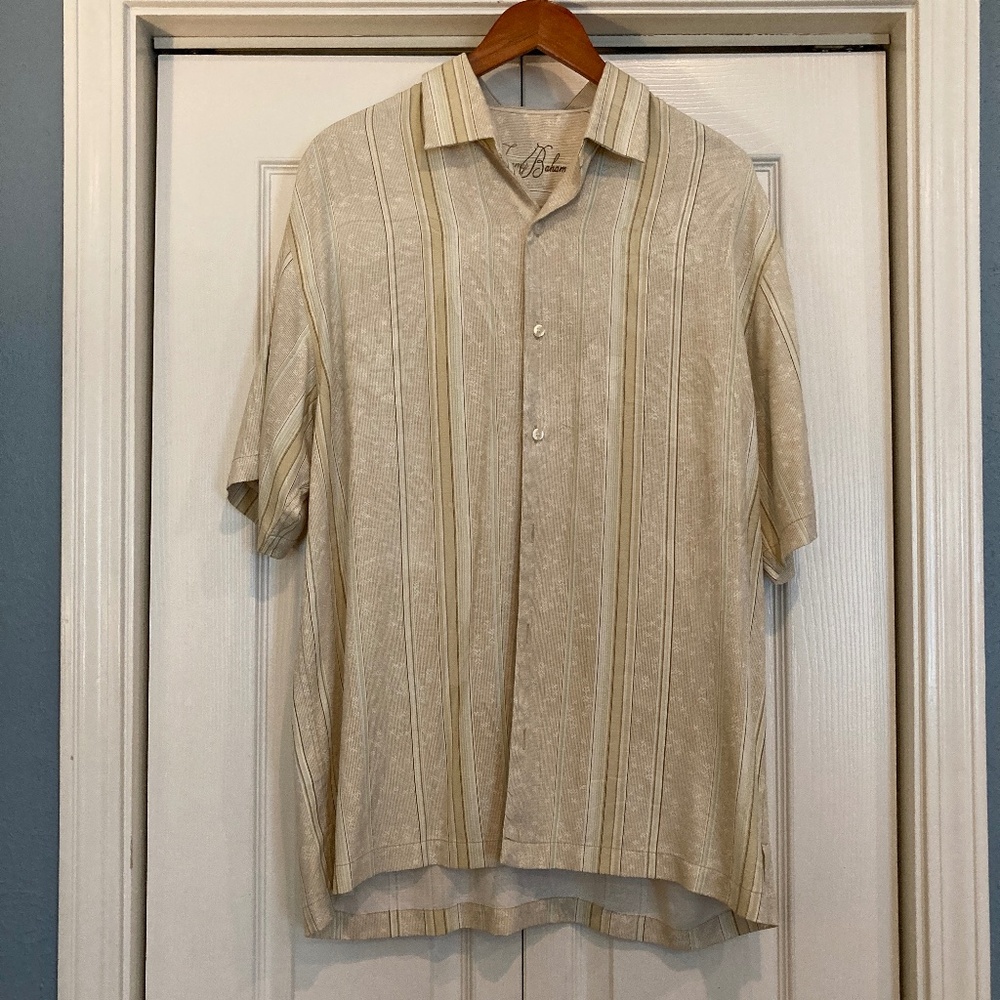 Men's Tommy Bahama Hawaiian Silk Shirt, Large